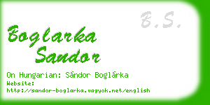 boglarka sandor business card