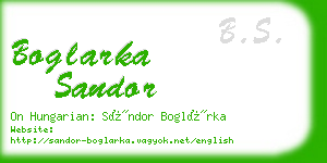 boglarka sandor business card